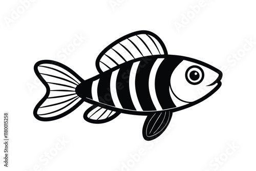 illustration of a peacock-cichlid---danio fish