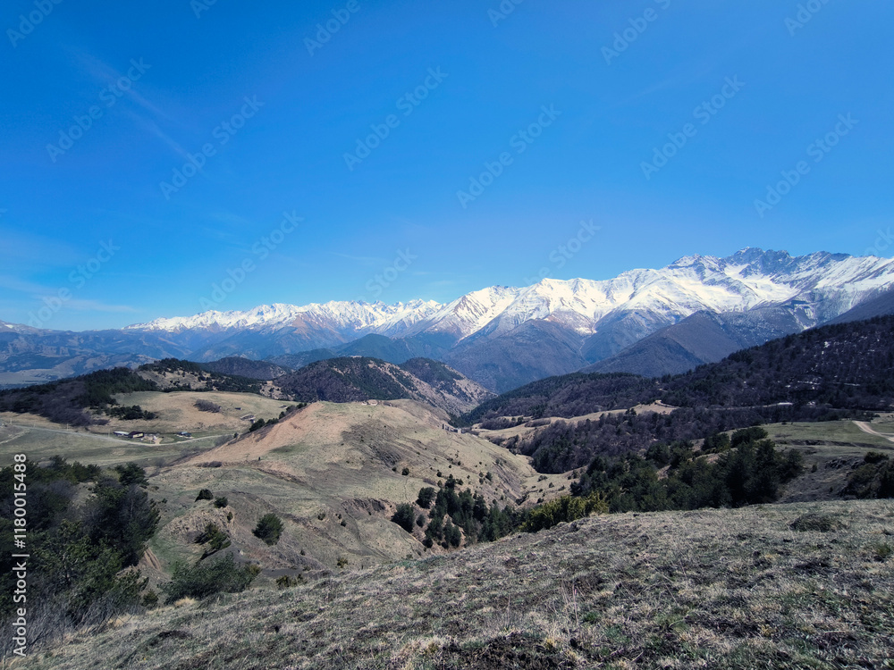 landscape with snow and mountains landscape with snow and mountains