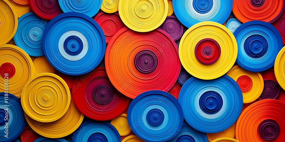 A composition of bright concentric circles with di_009 A composition of bright concentric circles with di_009