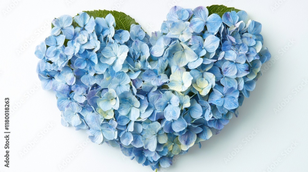 Heart shape made of hydrangea flowers. Valentine's day. Love fashion Heart shape made of hydrangea flowers. Valentine's day. Love fashion