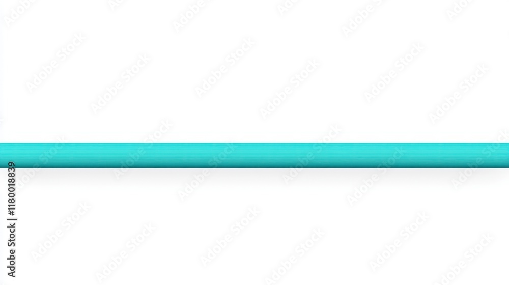 A simple turquoise pencil on a plain white background. A simple turquoise pencil on a plain white background.