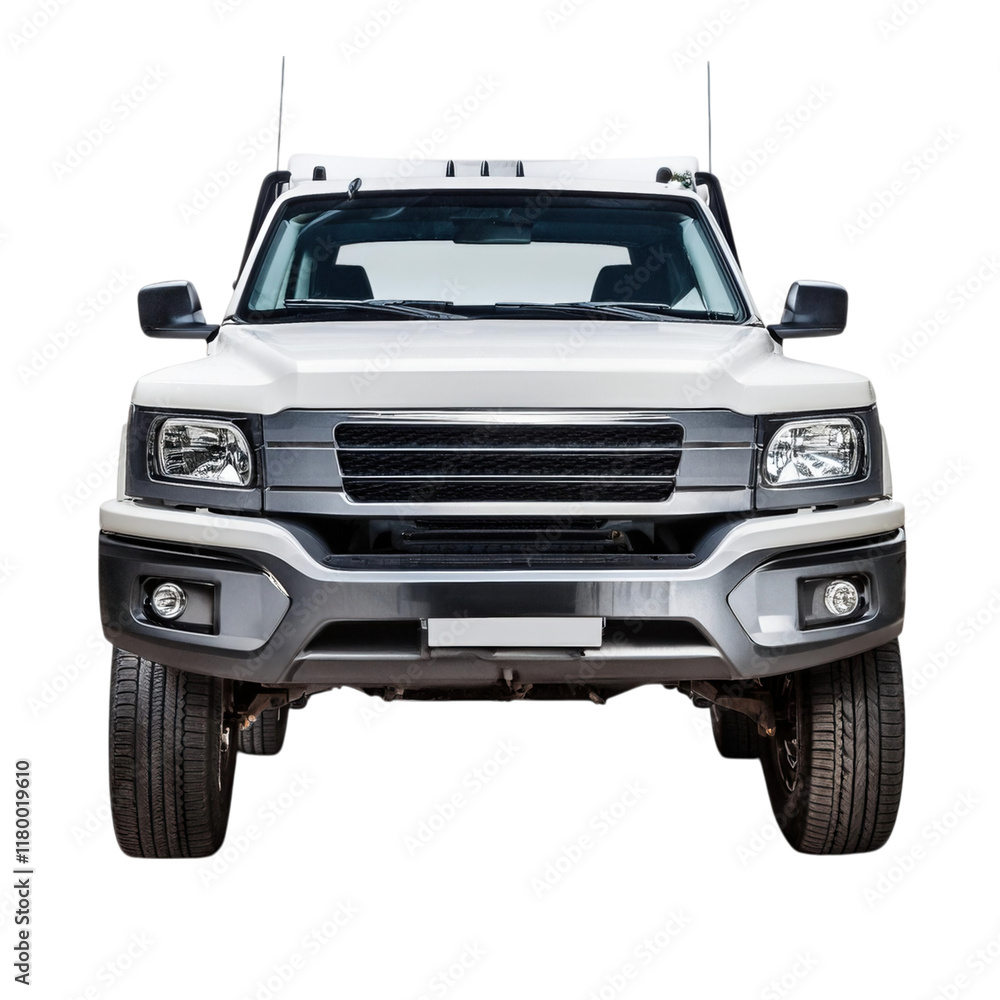 Naklejka premium Heavy-duty pickup truck image automotive photography studio setting
