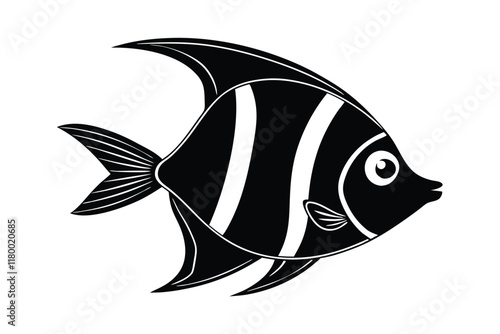 illustration of a angelfish fish