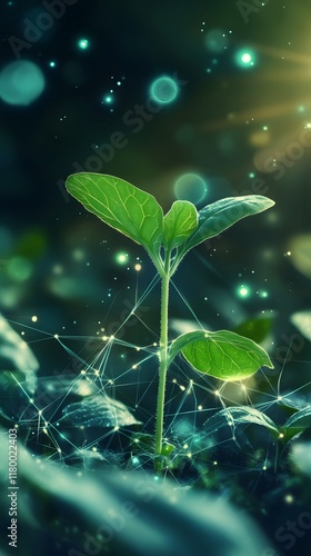 Sustainable Growth Highlighted in Digital Patterns