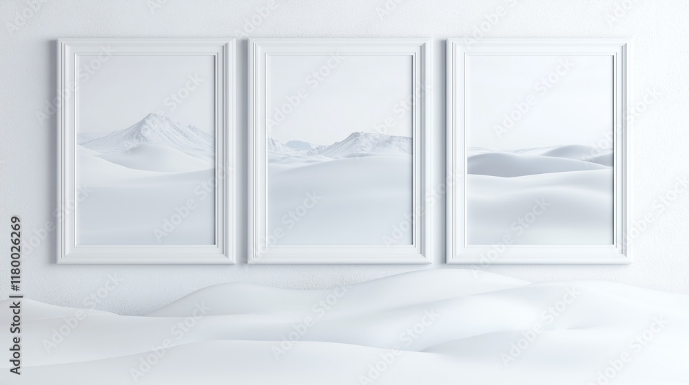 Fototapeta premium Picture frame. Empty. White background.