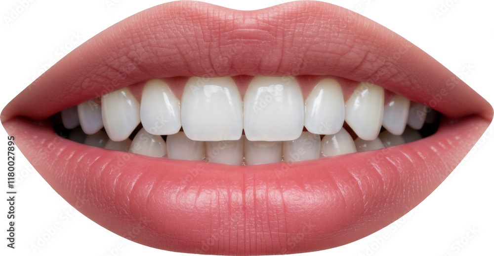 Obraz premium human mouth, lips and teeth, face part, skin and anatomy, isolated transparent png