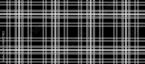 Black and white plaid fabric texture as a background	