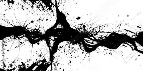 Splash Texture grunge black or white of grunge cracks dust and scratches old paint texture vector white background.