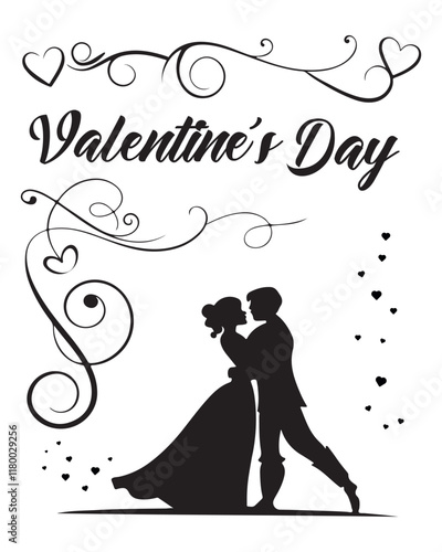 Happy Valentines Day with a romantic love social media post, template, banner, t shirt design.