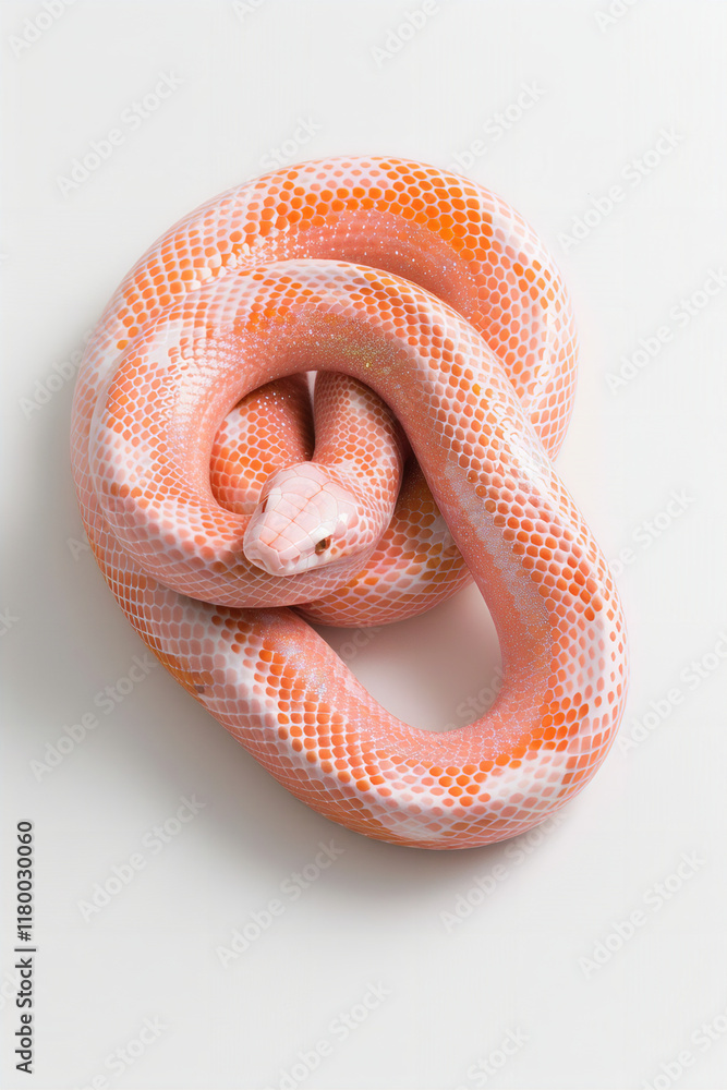 Fototapeta premium Aesthetics Snake, Background, Bright Gentle Snake, Beautiful photo of a reptile, Aesthetics Year of Snakes, Python, Boa Constrictor,
