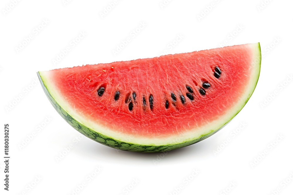 Watermelon slice isolated on white background. Clipping path included. Watermelon slice isolated on white background. Clipping path included.