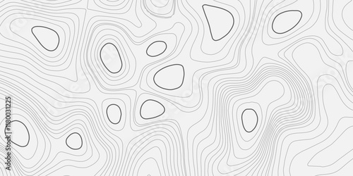 Abstract topography wave paper curved reliefs white line background, contours topography map background, topography and geography map grid background, Abstract vector illustration.