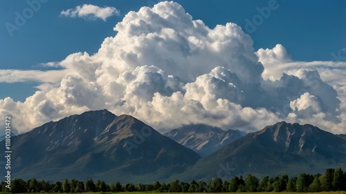 Wallpaper Mural mountains and clouds Torontodigital.ca