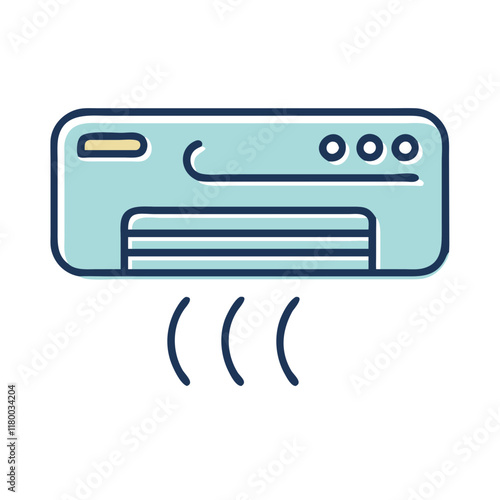 Air conditioning unit blowing cool air