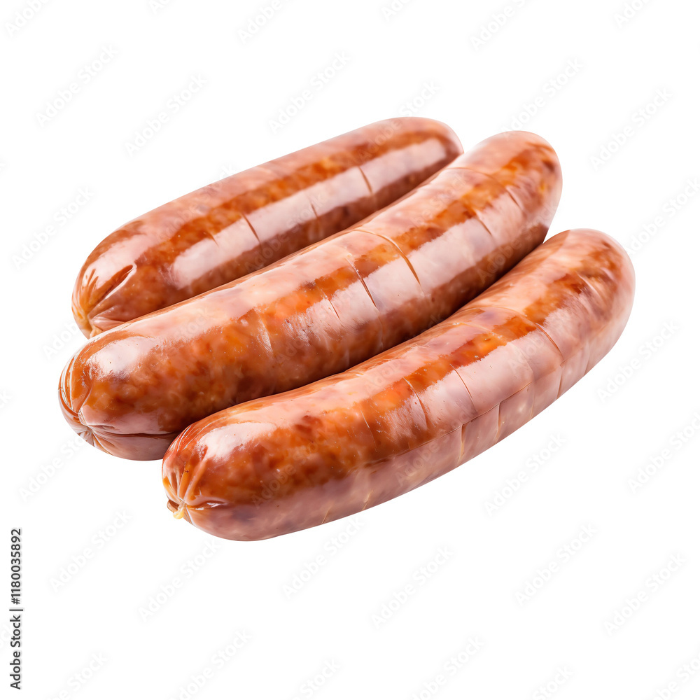 Bratwurst Sausages on transparent background Bratwurst Sausages on transparent background