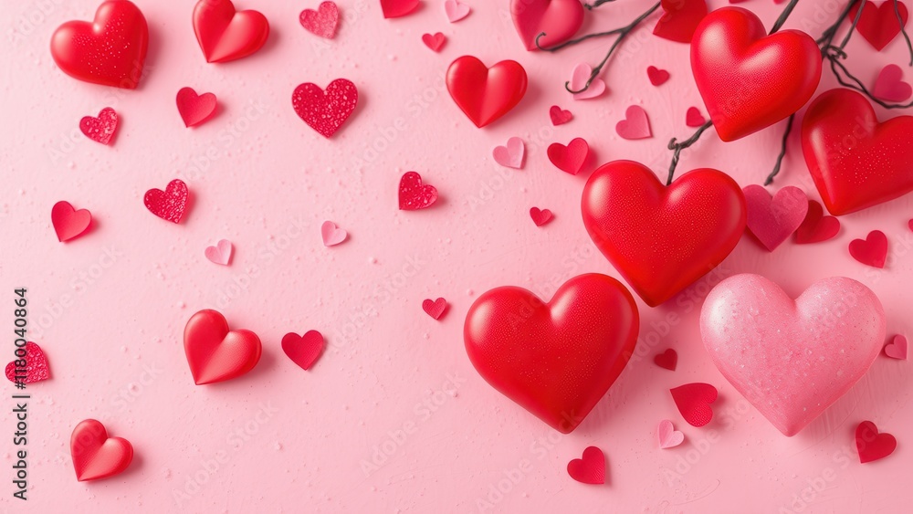 Romantic background with hearts. Romantic background with hearts.