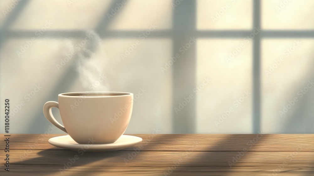 a steaming cup of freshly brewed coffee on a wooden table a steaming cup of freshly brewed coffee on a wooden table