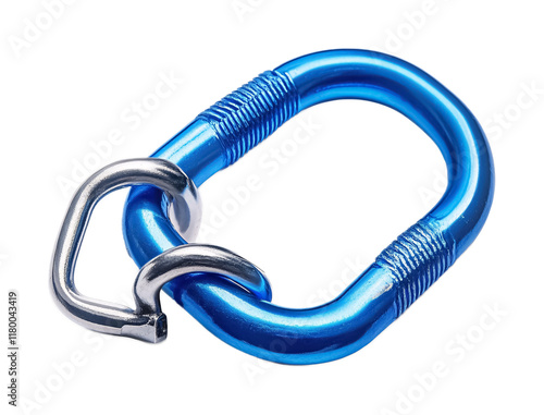 Climbing Carabiner Gate for Easy Access - Isolated on White Background photo