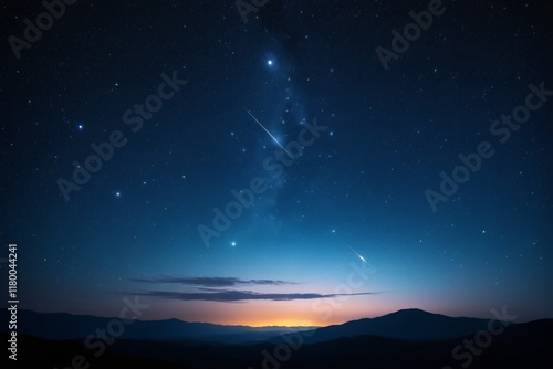 Wallpaper Mural starry sky with a few stars and a few shooting stars Torontodigital.ca