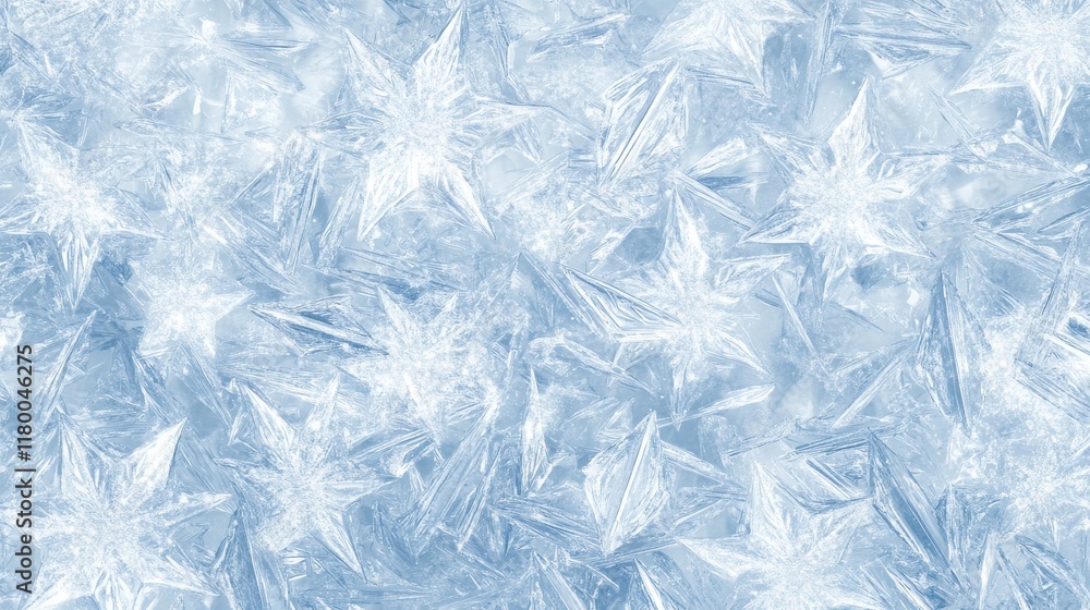 Stunning Frozen Ice Crystals Pattern - A Detailed Winter Wonderland Texture Stunning Frozen Ice Crystals Pattern - A Detailed Winter Wonderland Texture
