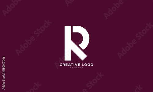 PK KP RK KR Abstract initial monogram letter alphabet logo design