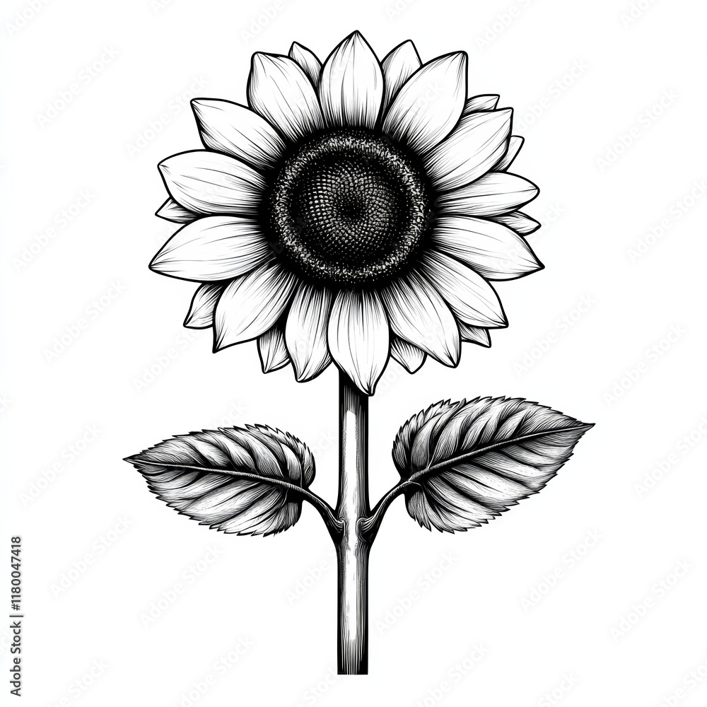 Fototapeta premium Sunflower isolated on white background