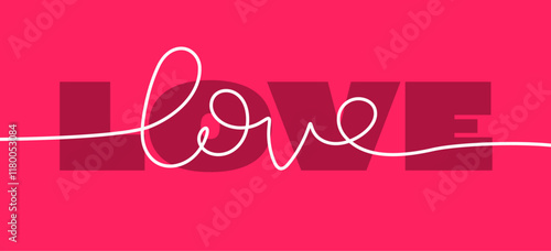 Valentines love type trendy card design
