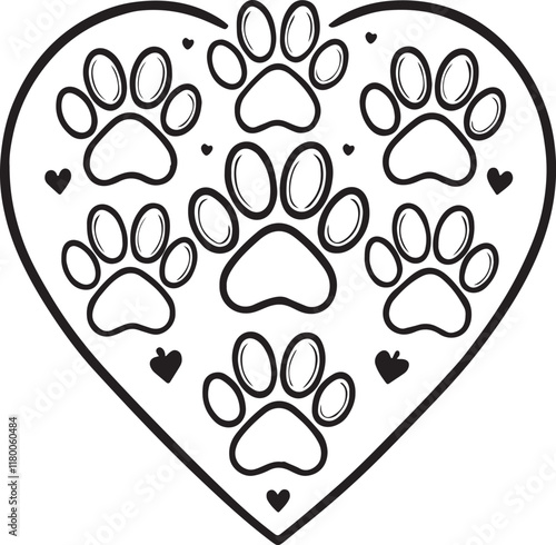 Silhouette vector of a heart shape transforming into a foot, symbolizing care, love, and support, ideal for wellness, podiatry, or creative design projects.