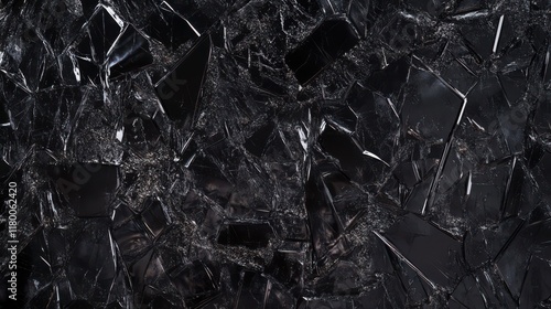 Wallpaper Mural Stunning Abstract Black and White Shattered Glass Texture Torontodigital.ca