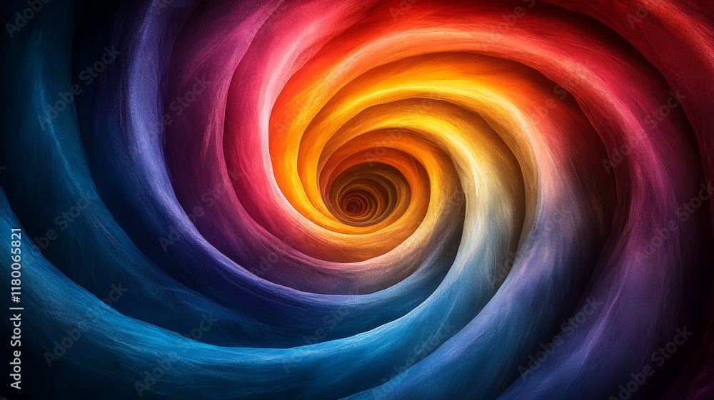 Fototapeta premium Vibrant Swirl of Colors in an Abstract Art Painting