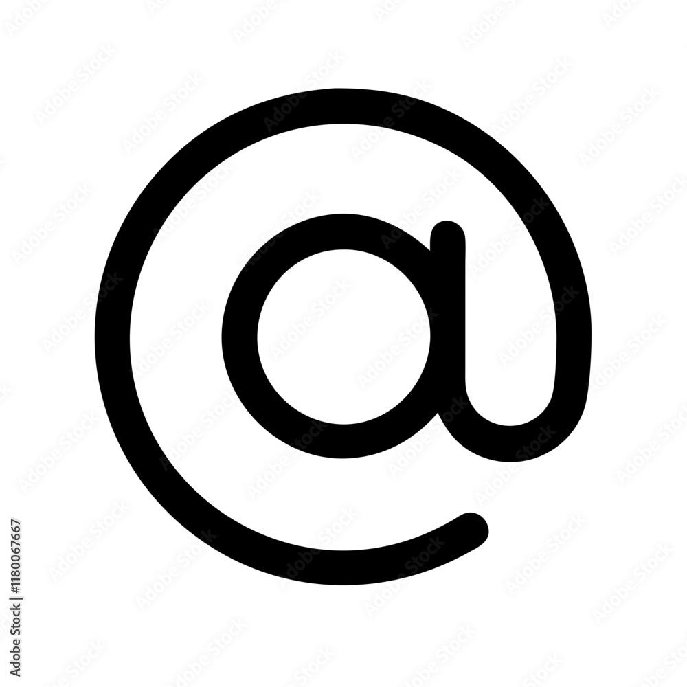 Arroba, arobase, at sign, email address symbol, at a rate of, contact us concept icon .e mail icon Arroba, arobase, at sign, email address symbol, at a rate of, contact us concept icon .e mail icon