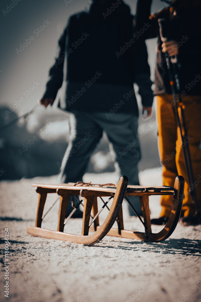 Obraz premium Schlitten im Winter