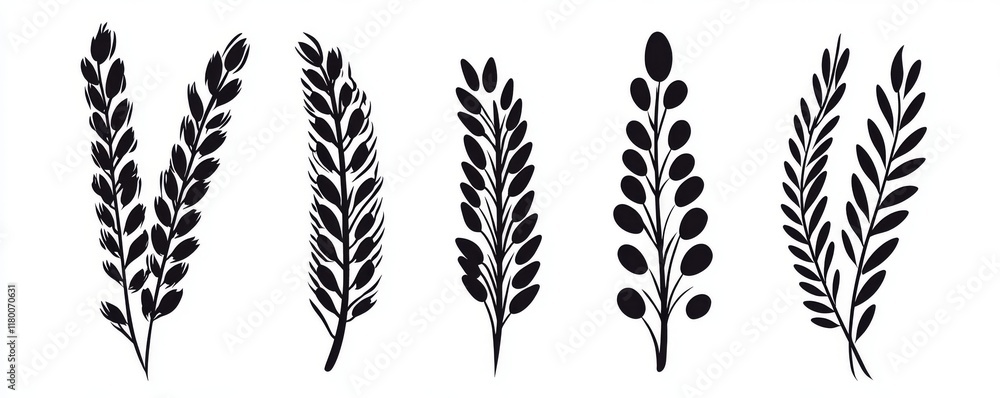 Foliage line art with abstract shapes as part of a modern botanical wall art set. Perfect for print, cover, and wallpaper, it delivers a minimal and natural wall art background Foliage line art with abstract shapes as part of a modern botanical wall art set. Perfect for print, cover, and wallpaper, it delivers a minimal and natural wall art background