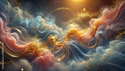 Golden Symphony of 2025: Abstract Elegance in Motion