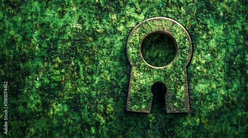 Mysterious Verdant Keyhole Inviting of Nature s Secrets photo