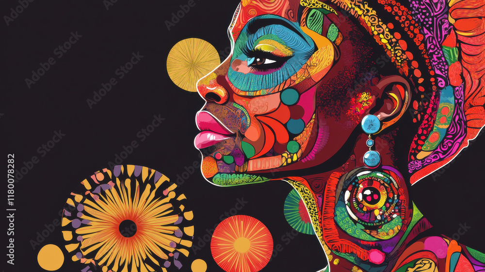 Obraz premium Empowering Illustration for African History Month