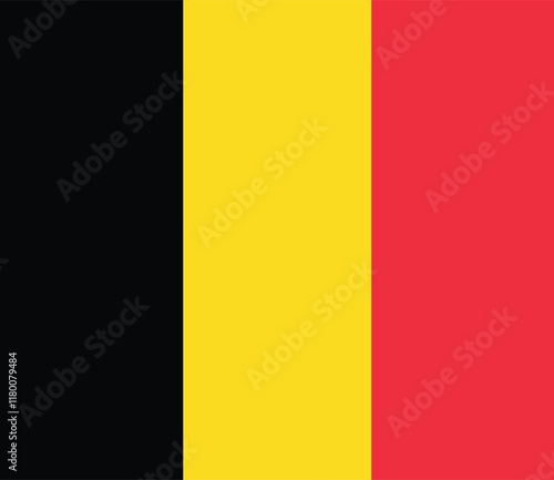 Belgium flag, national flag of Belgium, vector, illustration