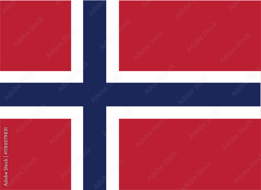 Norway flag, National flag of Norway, vector, illustration Norway flag, National flag of Norway, vector, illustration