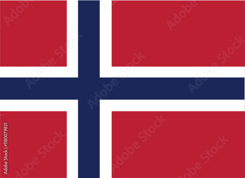 Norway flag, National flag of Norway, vector, illustration