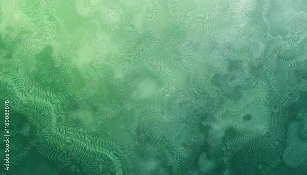 Fototapeta premium Abstract Green Wavy Lines Texture Background