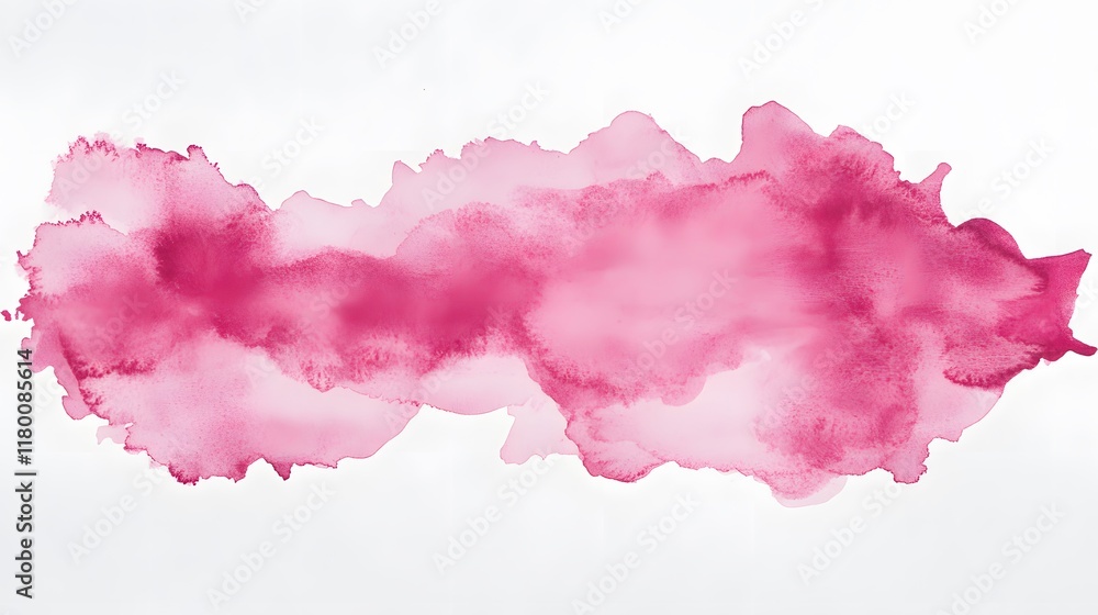 Obraz premium Abstract Pink Watercolor Wash Painting Design