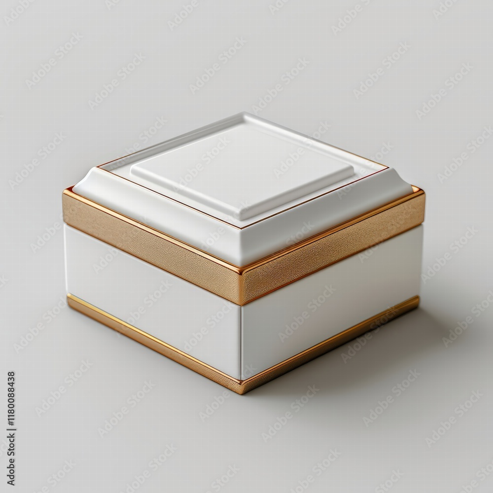 Mockup of a Blank Chic Designer Jewelry Box Isolated on White Background Mockup of a Blank Chic Designer Jewelry Box Isolated on White Background