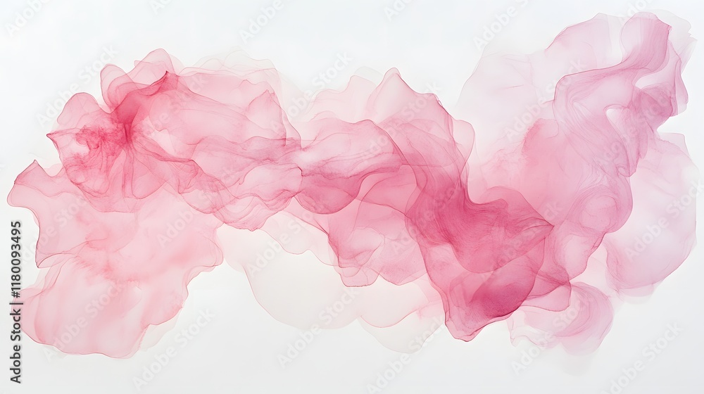 Abstract Pink Ink Wash Fluid Art Painting Abstract Pink Ink Wash Fluid Art Painting
