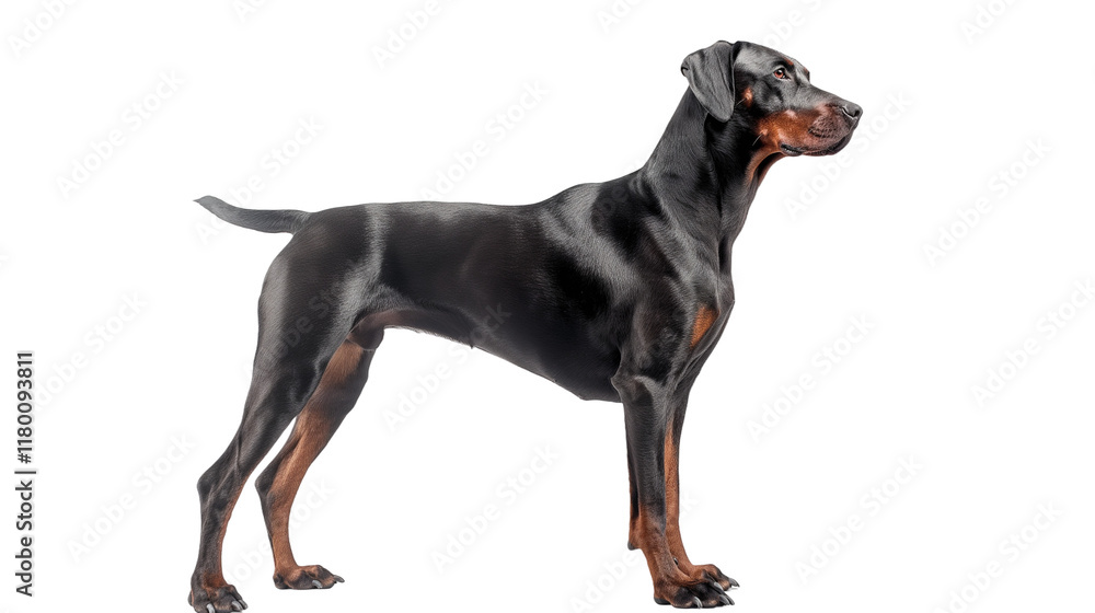 Obraz premium dober man dog isolated on white , transparent 