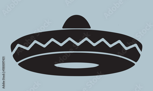  Mexico sombrero hat variations icons set eps10 stock illustration