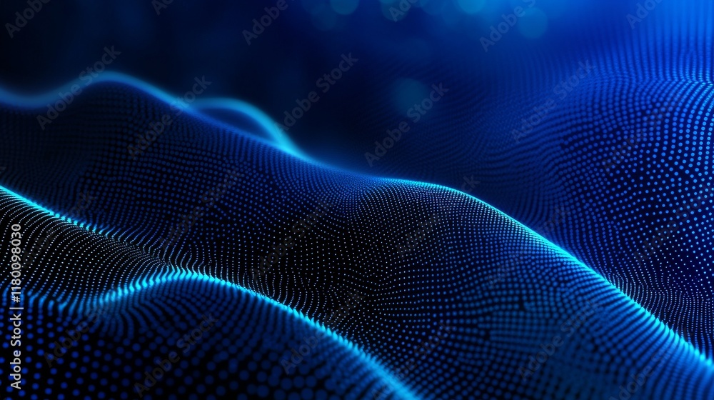 3D abstract dark blue background with dots pattern vector design, technology theme, dimensional dotted flow in perspective, big data, nanotechnology. 3D abstract dark blue background with dots pattern vector design, technology theme, dimensional dotted flow in perspective, big data, nanotechnology.