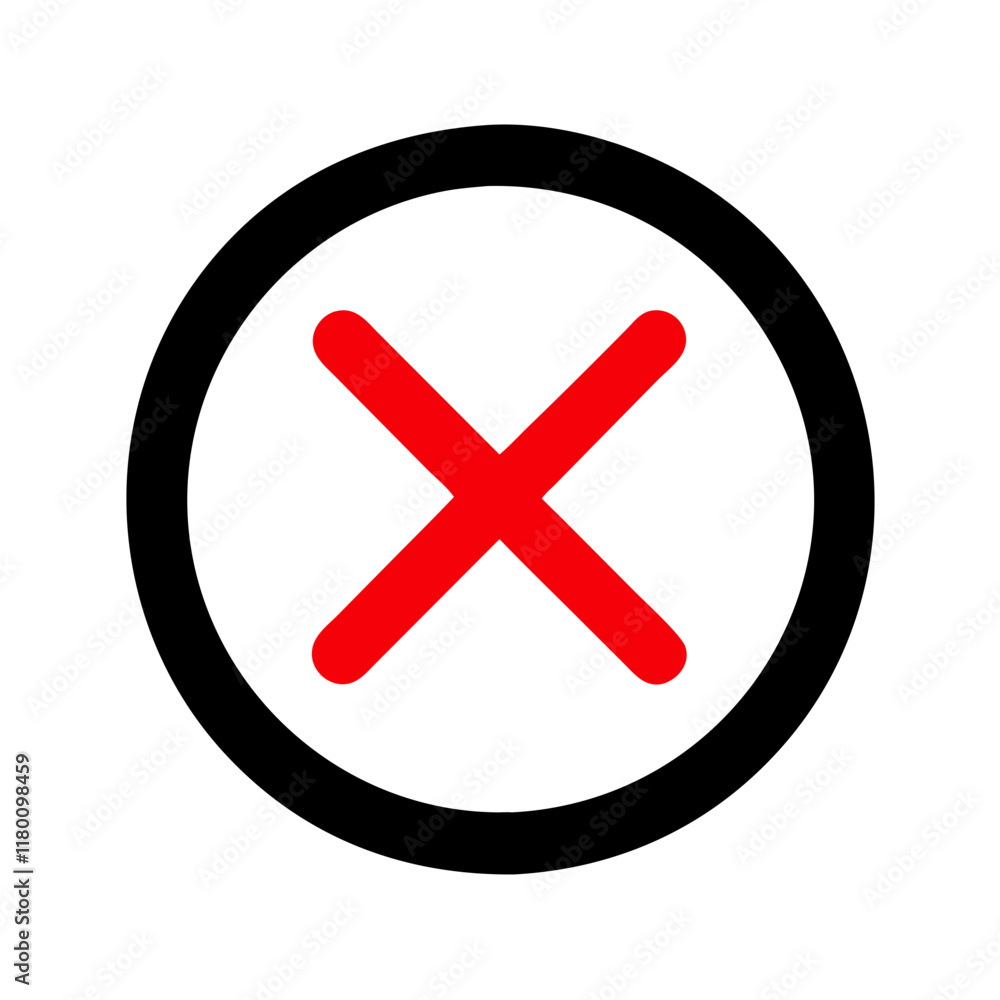 Obraz premium cancel icon design