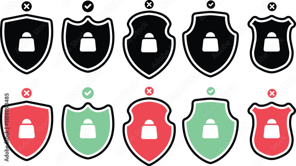 Security shield sign vector icon, Lock security icon. vector eps10. Security shield sign vector icon, Lock security icon. vector eps10.