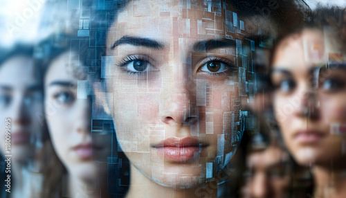 AI-powered facial recognition unmasking deepfakes in a digital sea of faces  -