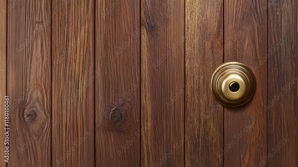 Dark Brown Wood Paneling with a Touch of Brass Dark Brown Wood Paneling with a Touch of Brass